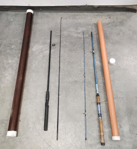 (2) Vintage Fishing Poles W/Tube Cases