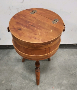 Vintage Wood Sewing Basket/Table