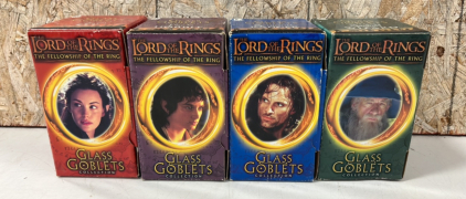 Set of (4) Lord of the Rings Glass Goblets