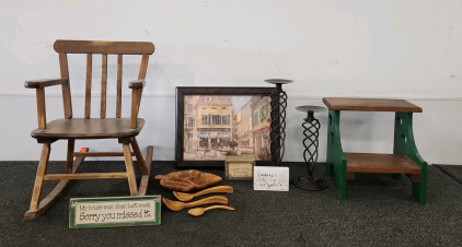 Small Wood Rocking Chair & More