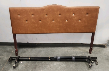 Vintage Queen Size Headboard & Rails