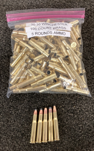 (5) Live Rounds Winchester 30-30 Ammo With (100) Brass Casings