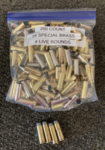 (4) Live Rounds .38 Special Ammo With (200) Brass Casings