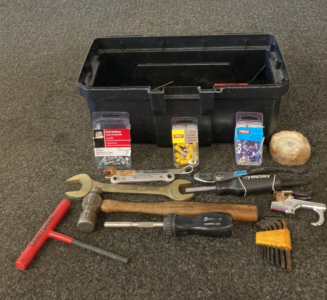 Toolbox With Assorted Tools And Hardware