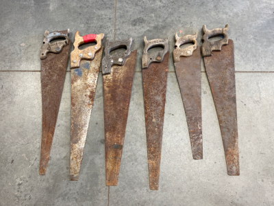 (6) Vintage Hand Saws