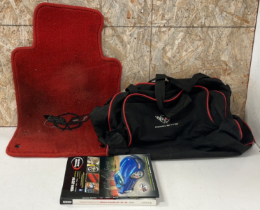 Corvette Floor Mat, Corvette-Branded Duffel Bag, & More