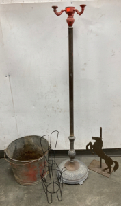 Candle Stand, Metal Bucket, Bunny Frame, And More