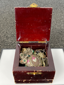 Small Box with Assorted Costume Jewelry
