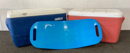 Spalding/Coleman Coolers and a Simply Board