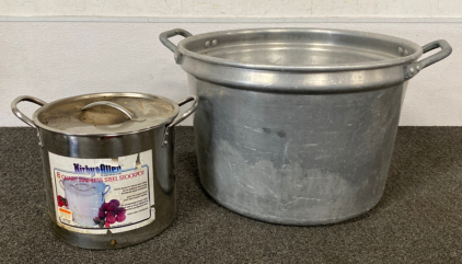 8-Quart Stainless Steel Stockpot and Large (18&rdquo; Diameter) Pot