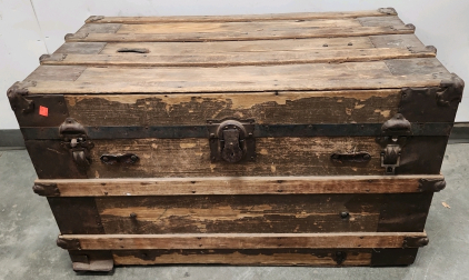 Antique Wood Trunk