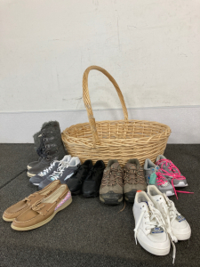 Size 11 Shoes And Large Basket