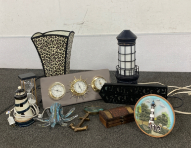 Home Decor And (3) Lamps