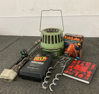 Heater, Arrows With Holder, 2 Way Citizens Band Radio, And More