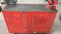 Matco Tool Box With Bench 1 4”Clamp And 1 5”