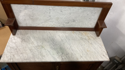 Marble Top desk with wheels