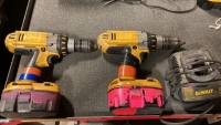 2- DeWalt Dc920KA drills, 2- batteries and a charger