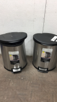 (2) 14gal Step Trash Cans