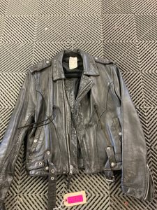 Custom Made Leather Coat size: XS