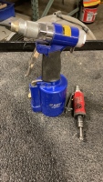 Rivet nut setting tool and die grinder