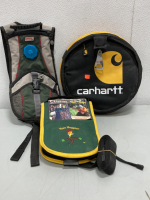 (1) Carhartt Beverage Cooler (1) Tree Huggerz (1) Coleman Camel Back