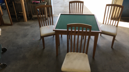 Poker Table Including Chairs