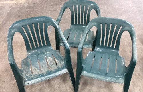 (3) Plastic Chairs