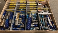 Drawer full of threading dies and grooving tools