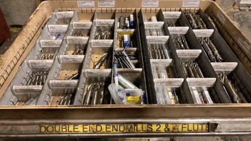 Drawer full of double end endmills