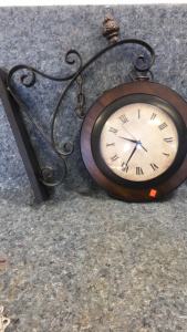 (2) Faced Decorative Clock Steel Frame