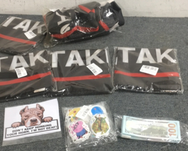 (5) Donald Trump Flags, Car Decal, Prop Money, Peppa Pig Stickers
