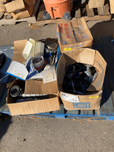 Pallet of Drain Covers, Plumbing Fittings, Piping, hardware, Plus More