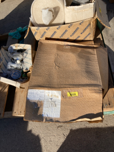 Pallet of Assorted Plumbing Supplies, Vent Covers, tubing, hardware