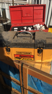 (2) Toolboxes with Tools and PVC Pipe