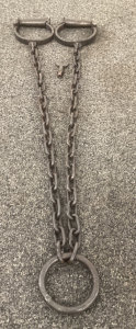 Leg Irons With Connecting Chain Loop And Key