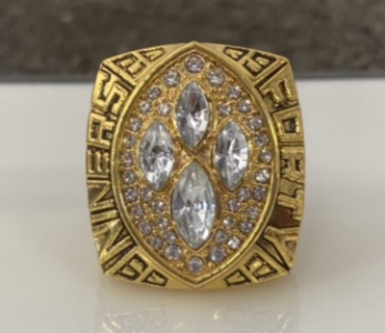 1989 San Francisco 49ers Super Bowl Replica Ring Named To Joe Montana