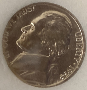 1974 Jefferson Five Cent Coin