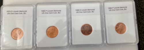 (4) Lincoln Wheat Back Copper Pennies
