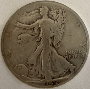 1942 Walking Liberty Half Dollar Coin