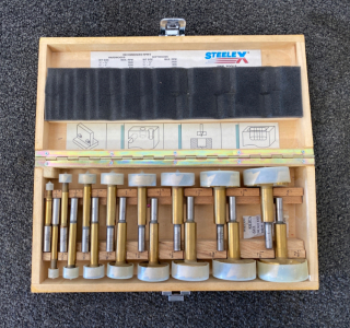 SteeleX 16 Piece Tin Coated Forstner Bit Set Like New Condition