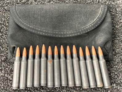 Small Soft Pouch with 14 Live Rounds of TulAmmo .223 REM 55 GR.