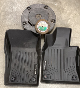 Smartliner Floor Mats, Trashcan Dolly & 7” Steel Wheel