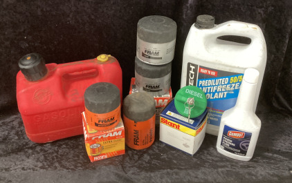 Various Oil Filters, (1) Gallon Antifreeze & More!