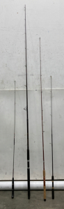 (4) Fishing Poles And Pole Storage