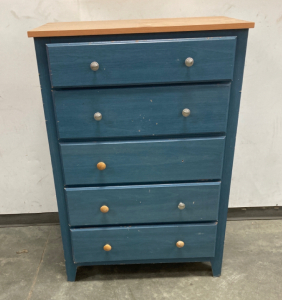 Blue 5-Drawer Dresser