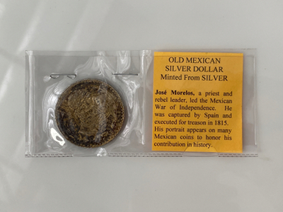 Old Mexican Silver Dollar Please Inspect