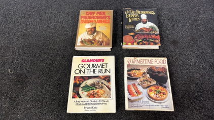 (2) Paul Prudhomme Cookbooks & (2) Assorted Cookbooks