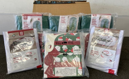 Holiday Tree Covers, Wreath Storage Bags, and Gift Boxes