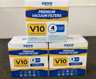 (3) Boxes 4 Pc Premium Vacuum Filters