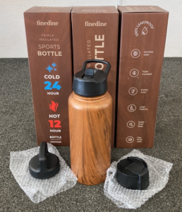 (3) Finedine Hot/Cold Sports Bottles